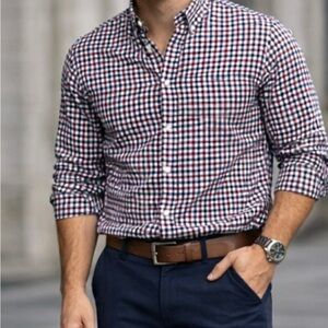 Ralph Lauren Red, White & Blue Gingham Button-Down Shirt